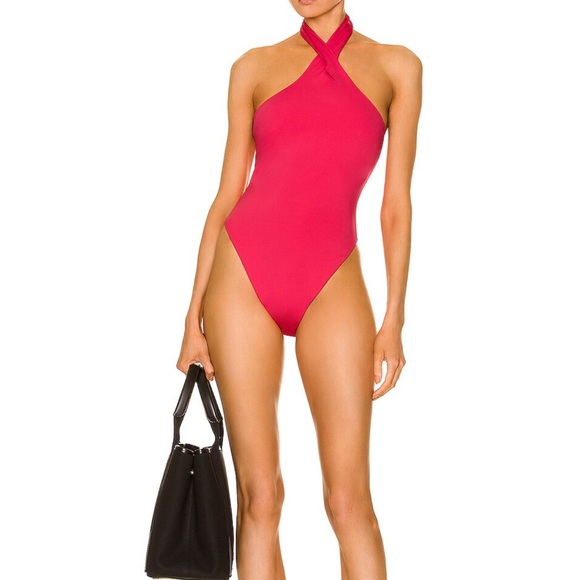 Women's Pink One-Piece Swimsuit - Picture 1 of 5